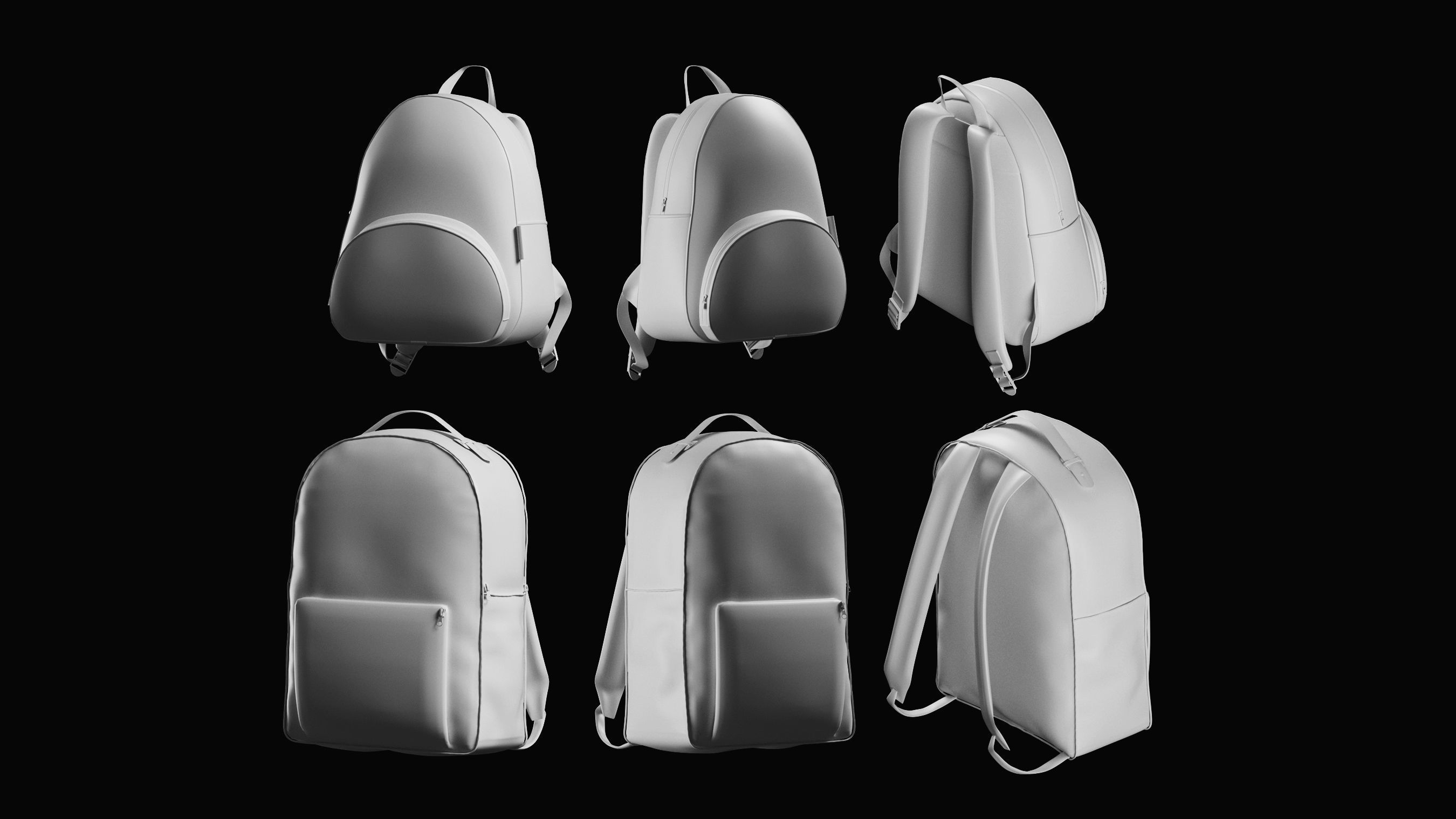 Backpack Basemesh Collection 3D model_9