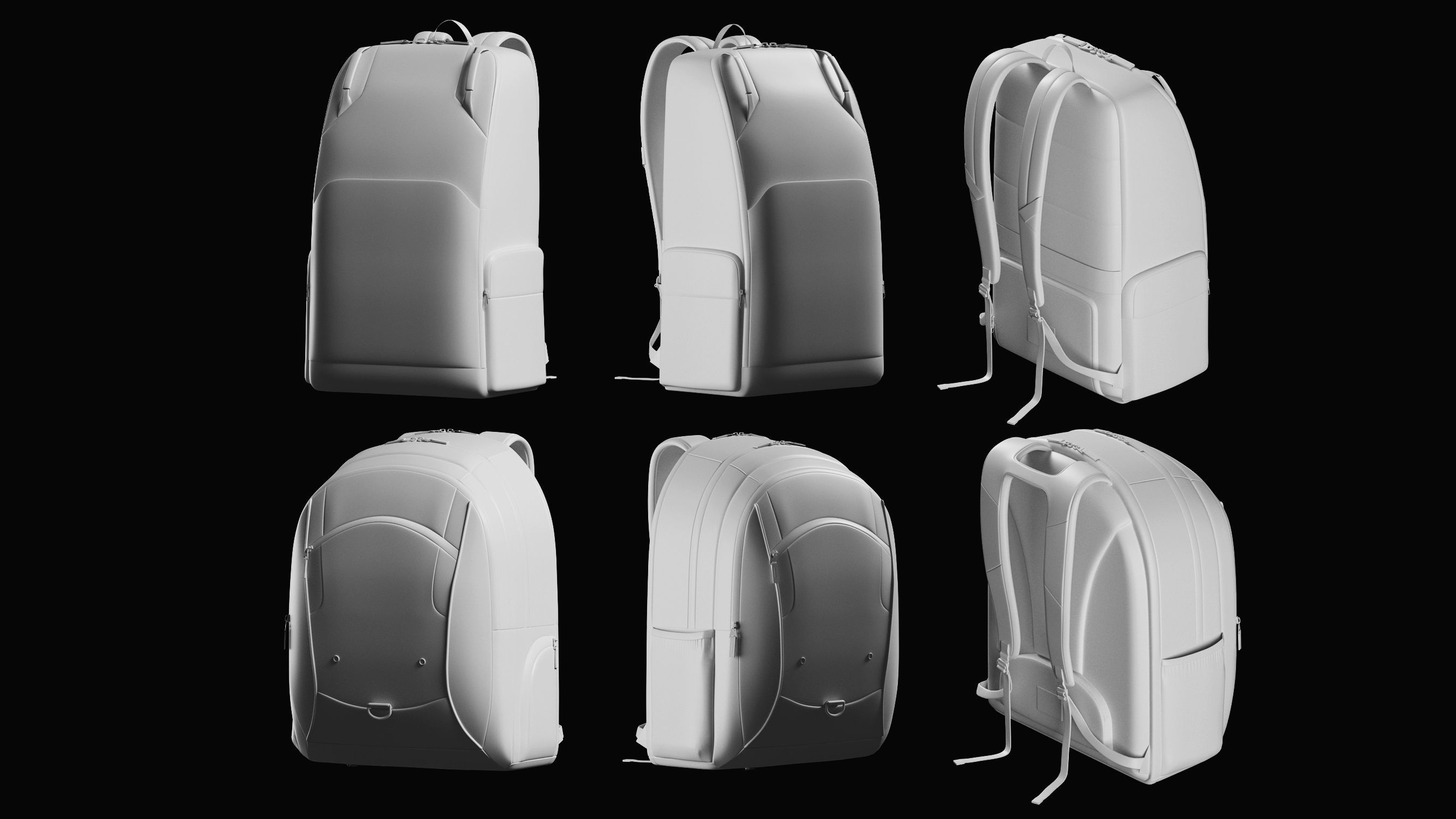 Backpack Basemesh Collection 3D model_15