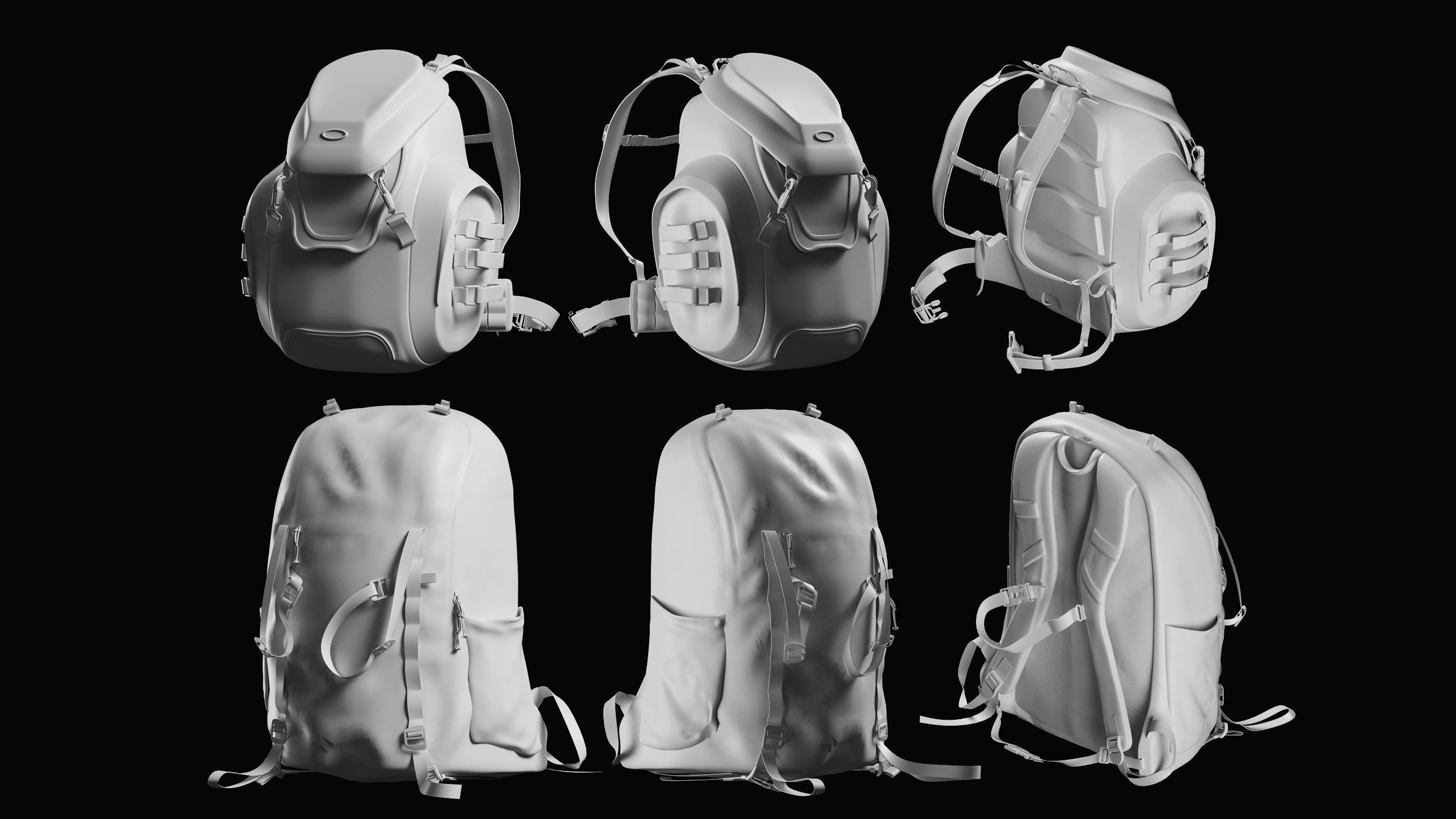 Backpack Basemesh Collection 3D model_5