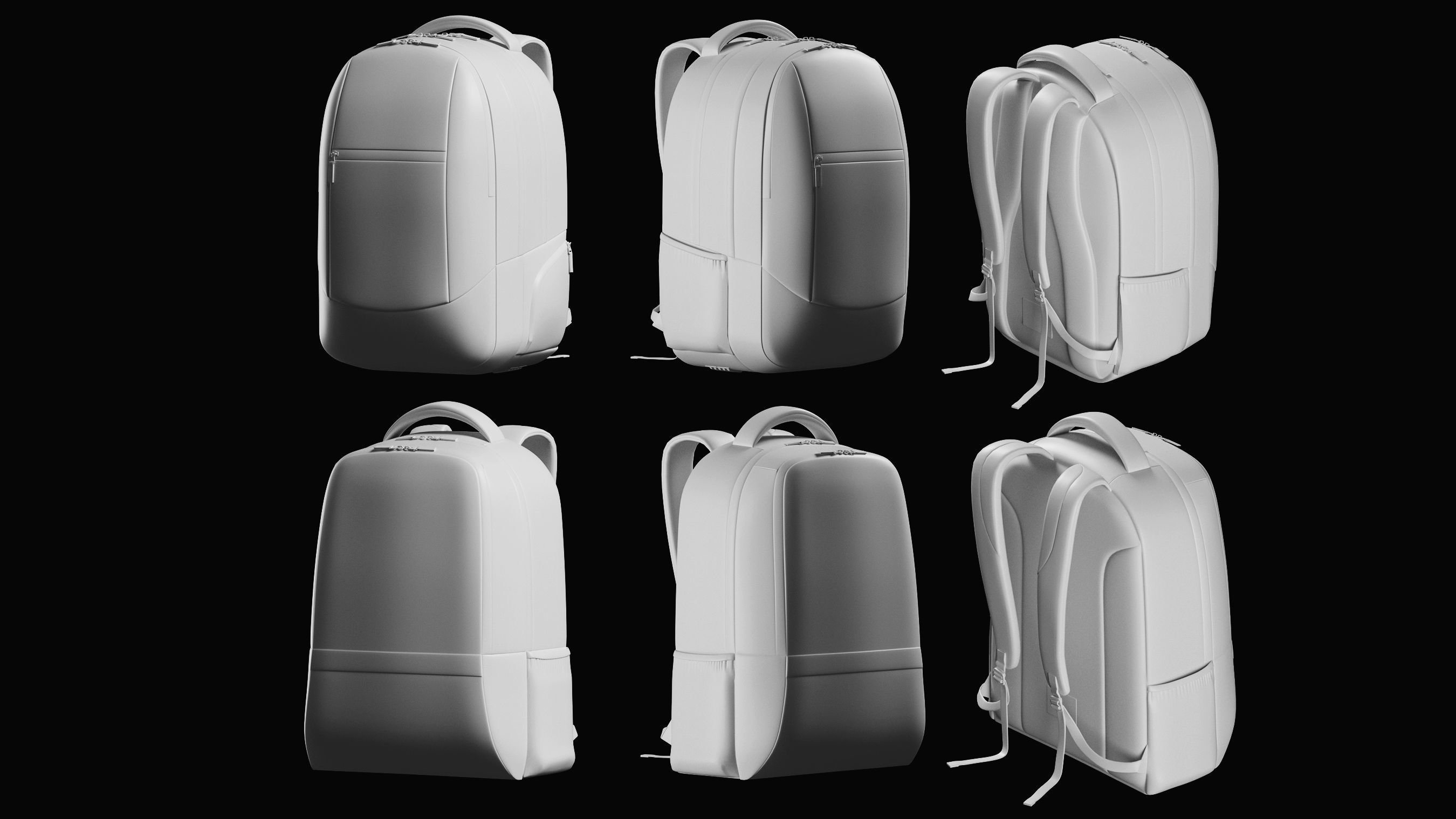 Backpack Basemesh Collection 3D model_13
