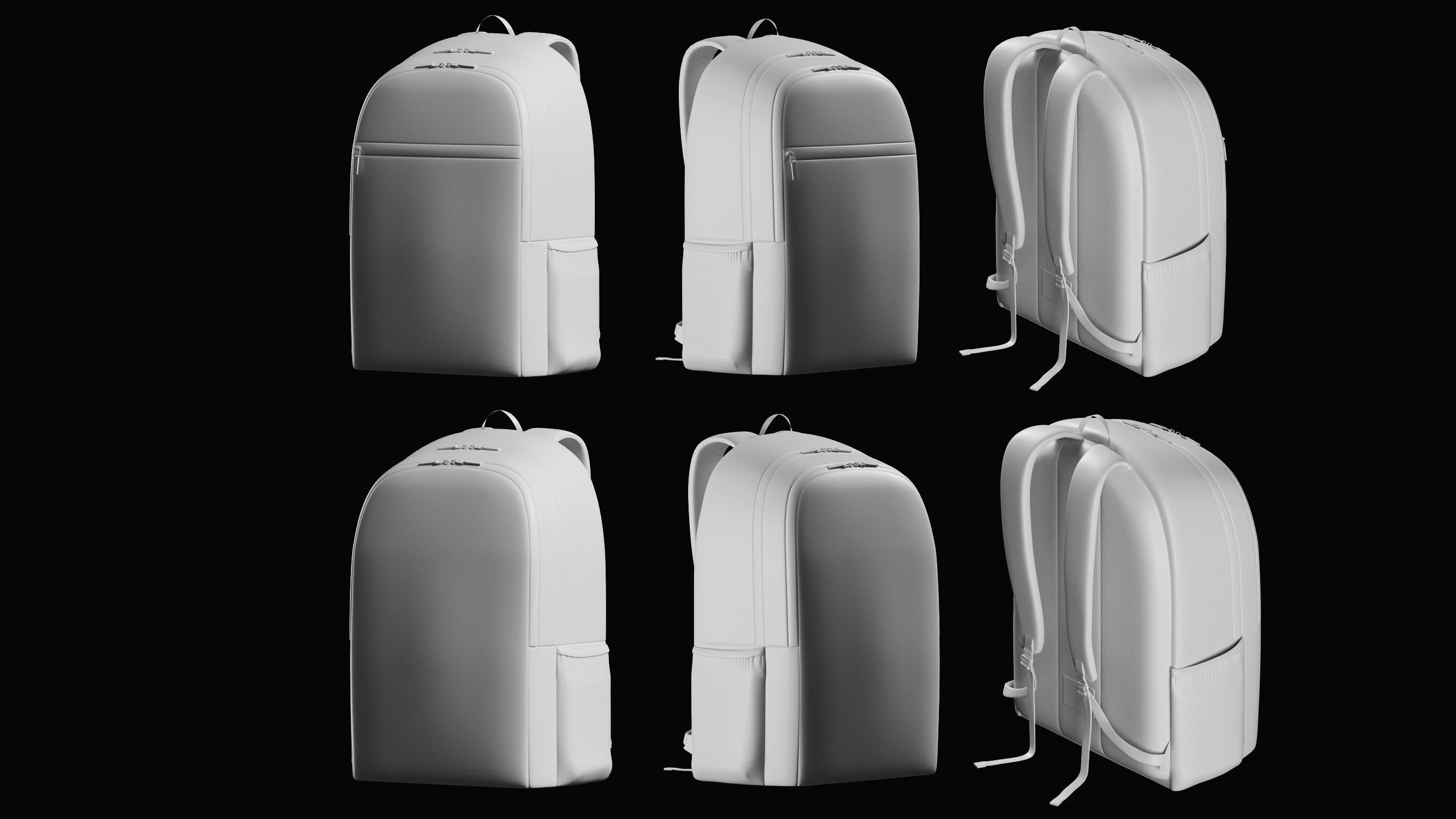 Backpack Basemesh Collection 3D model_14