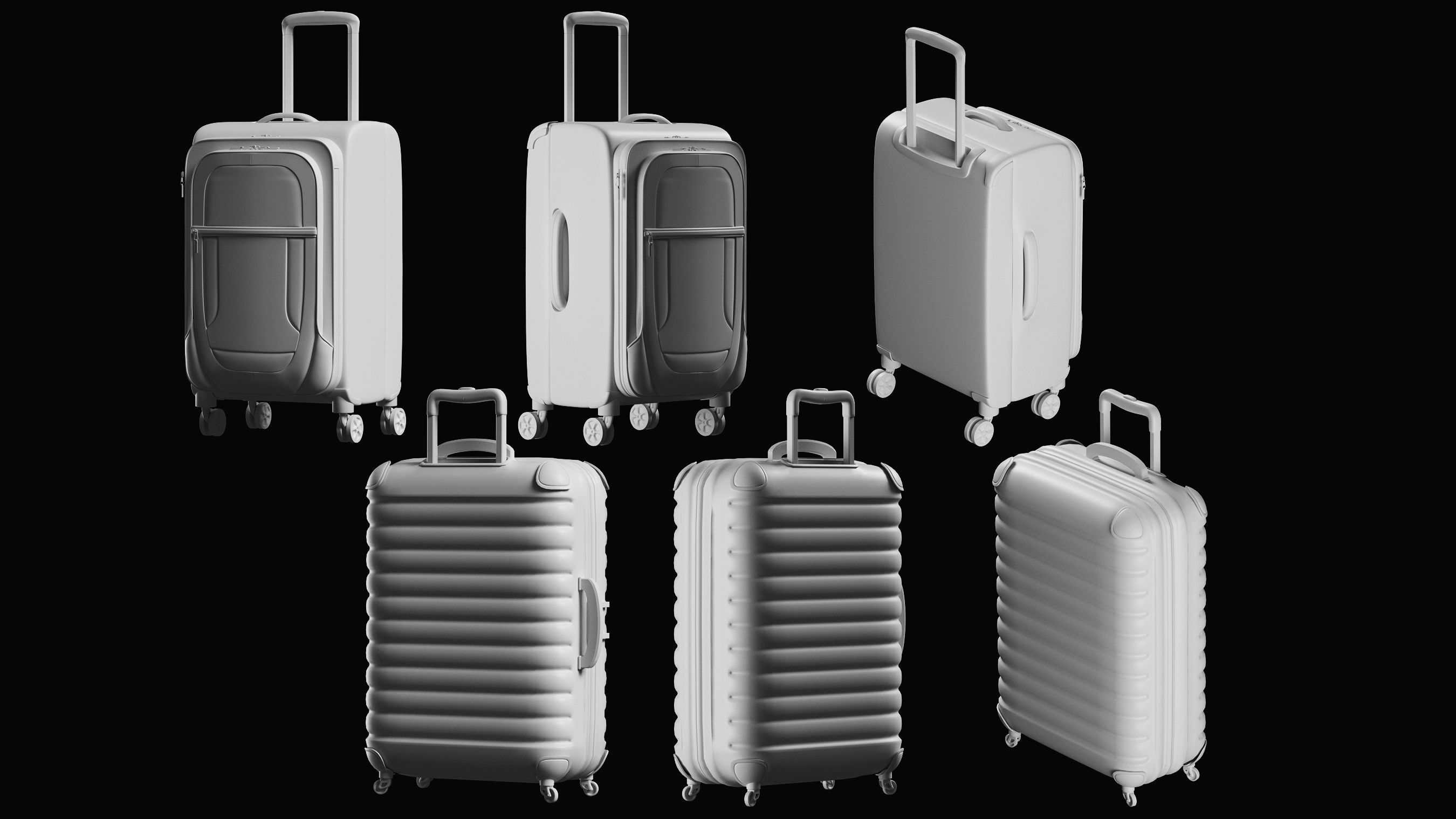 Luggage Basemesh Collection 3D model_3