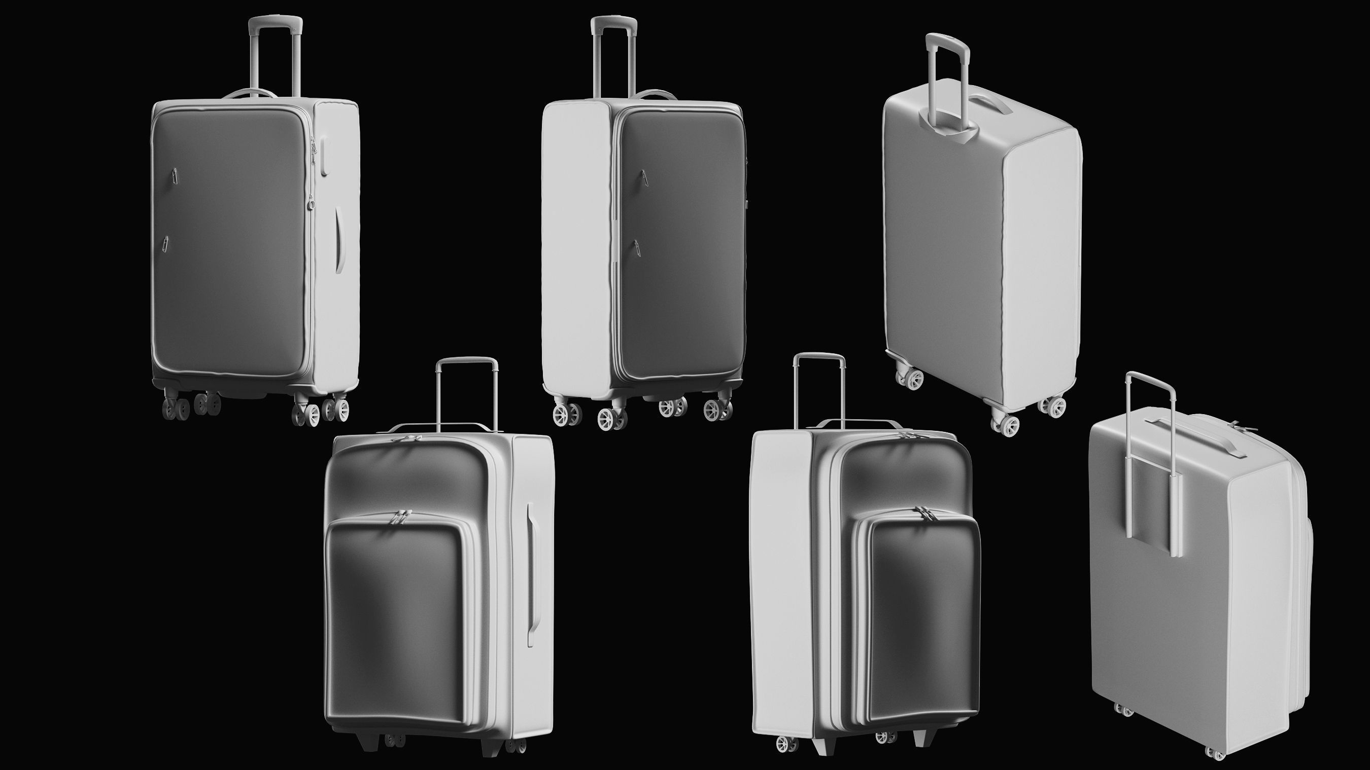 Luggage Basemesh Collection 3D model_2