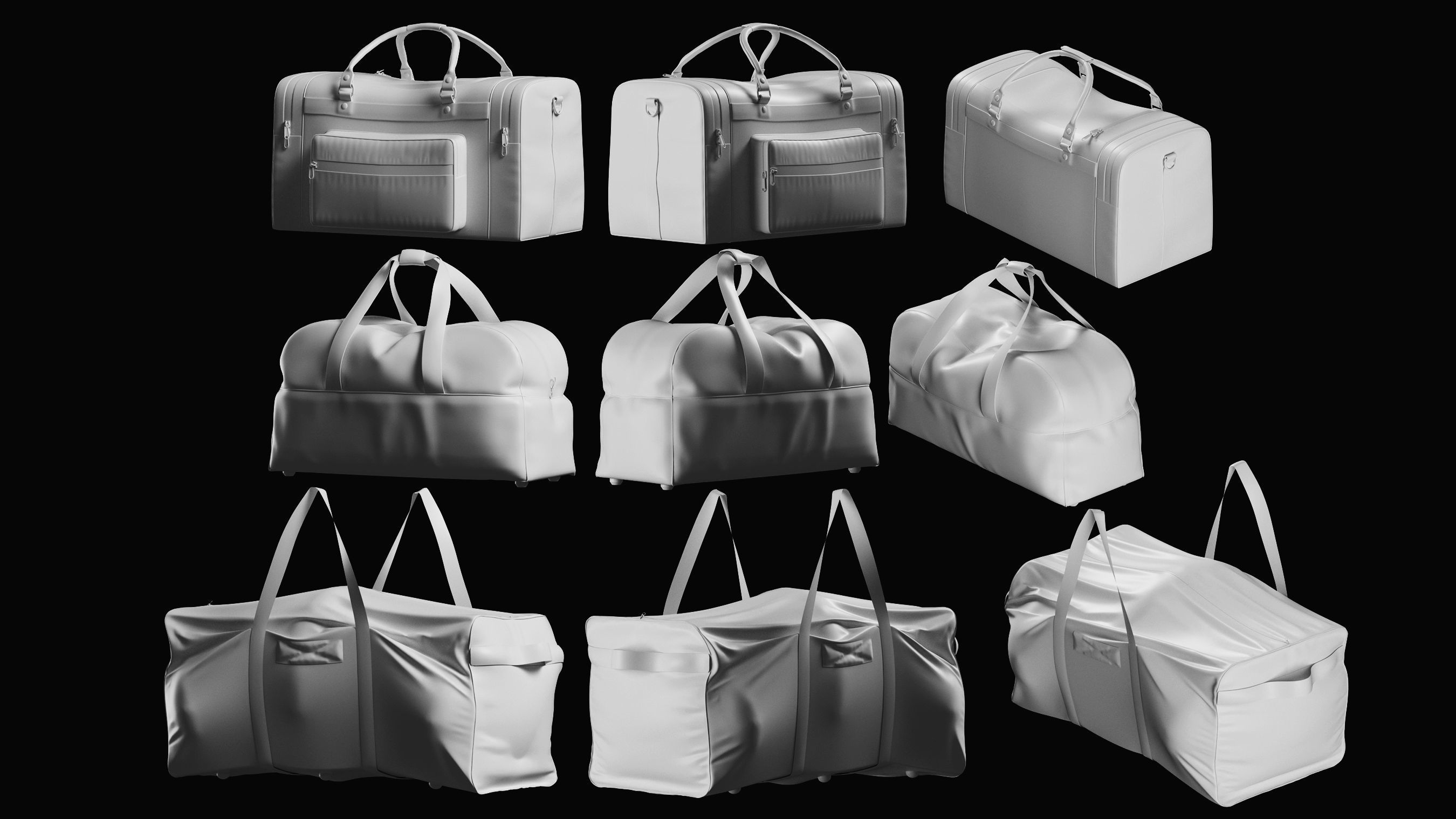 Luggage Basemesh Collection 3D model_5