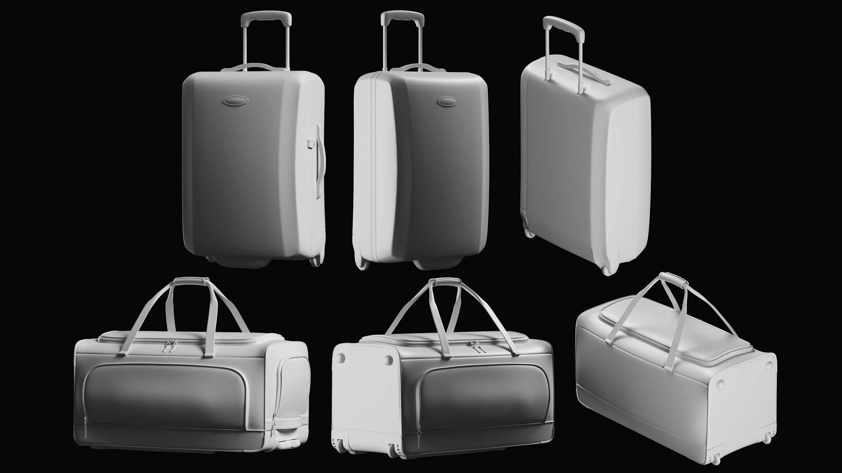 Luggage Basemesh Collection 3D model_4