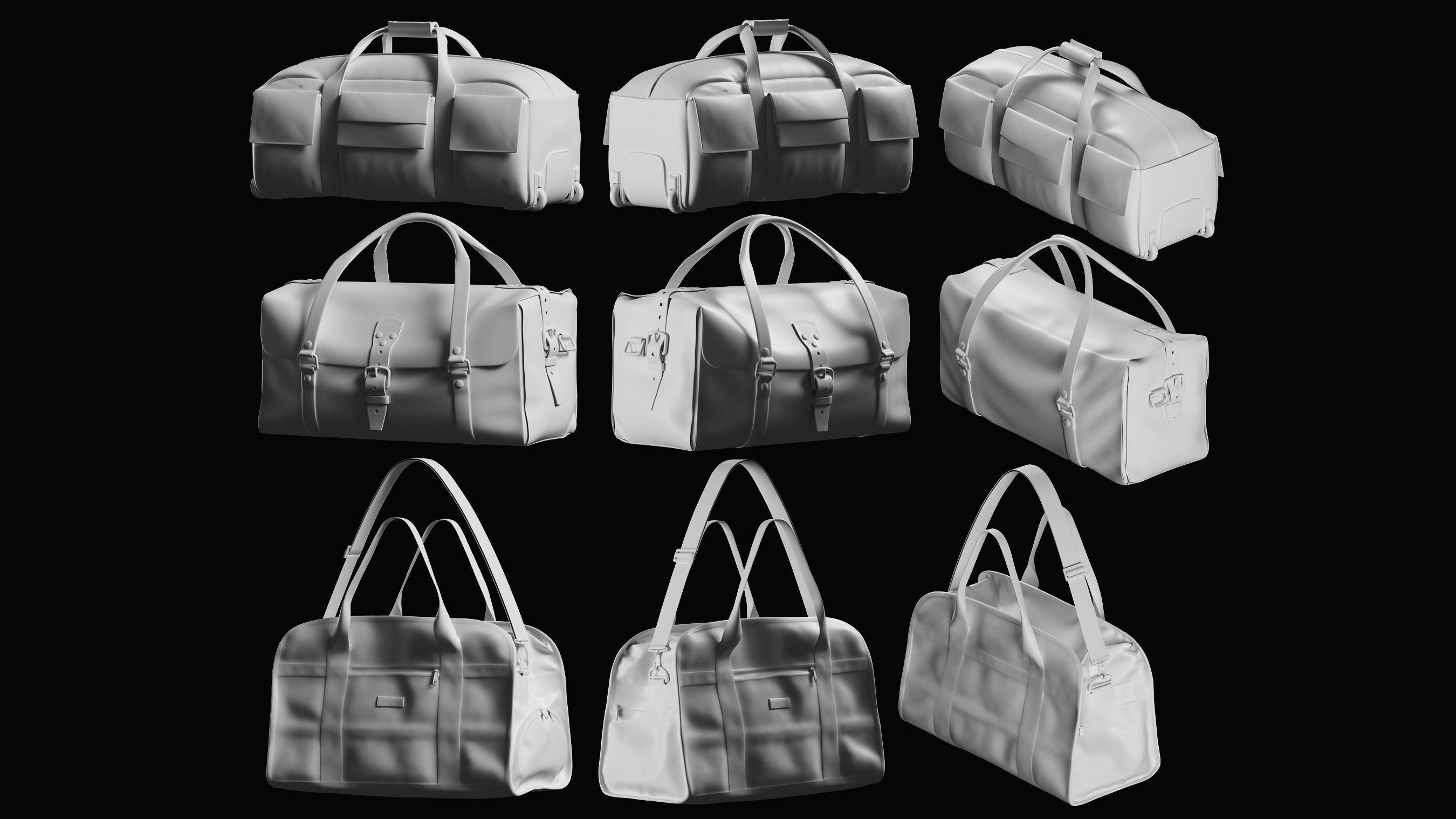 Luggage Basemesh Collection 3D model_6