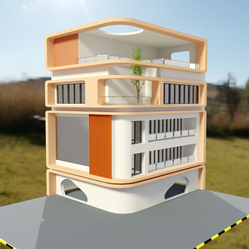 3D model of simple apartment Building 3D model_8