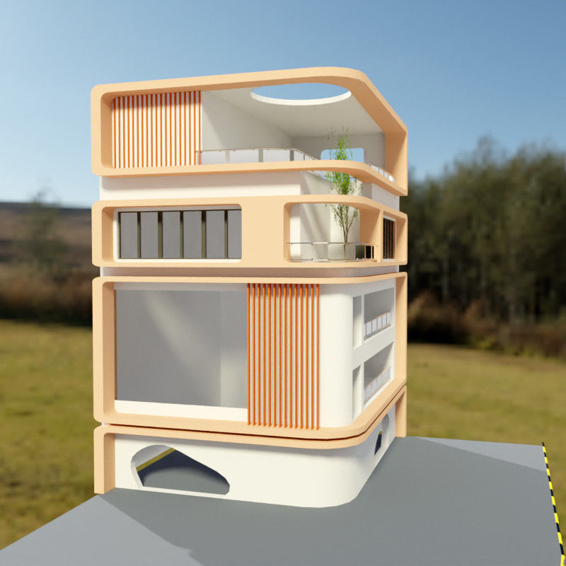 3D model of simple apartment Building 3D model_10