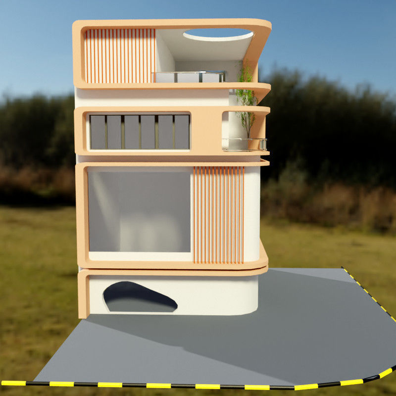 3D model of simple apartment Building 3D model_14