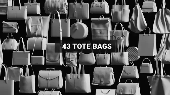 Tote Bag Basemesh Collection 3D model