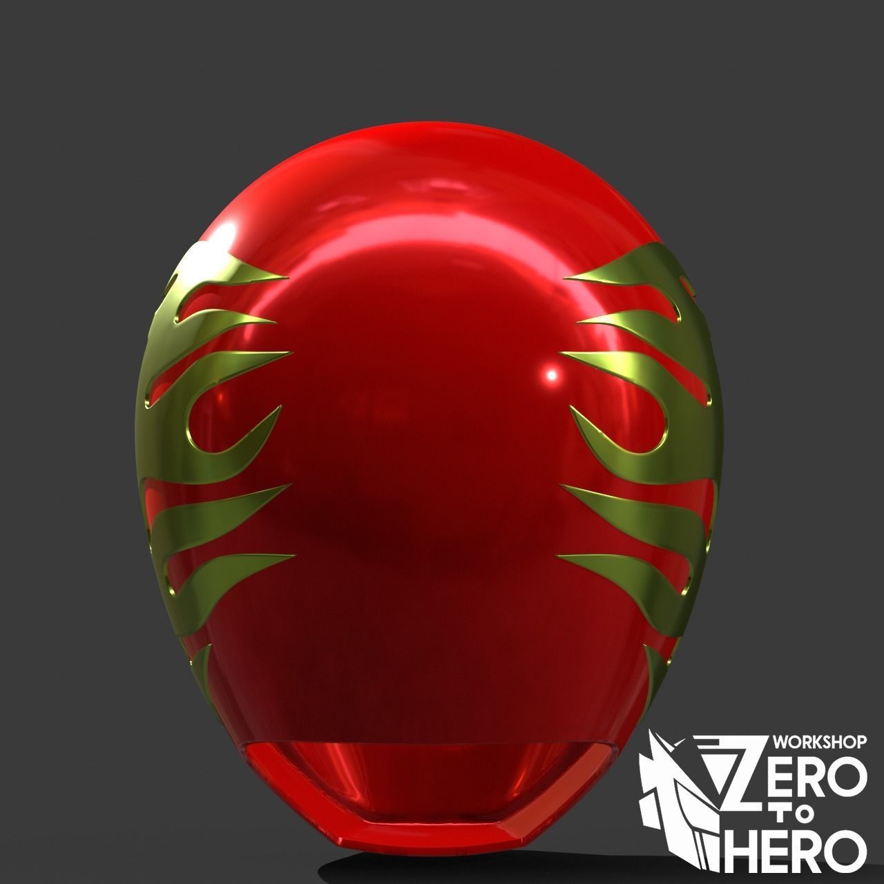Super Sentai Akared Helmet 3D print model_3