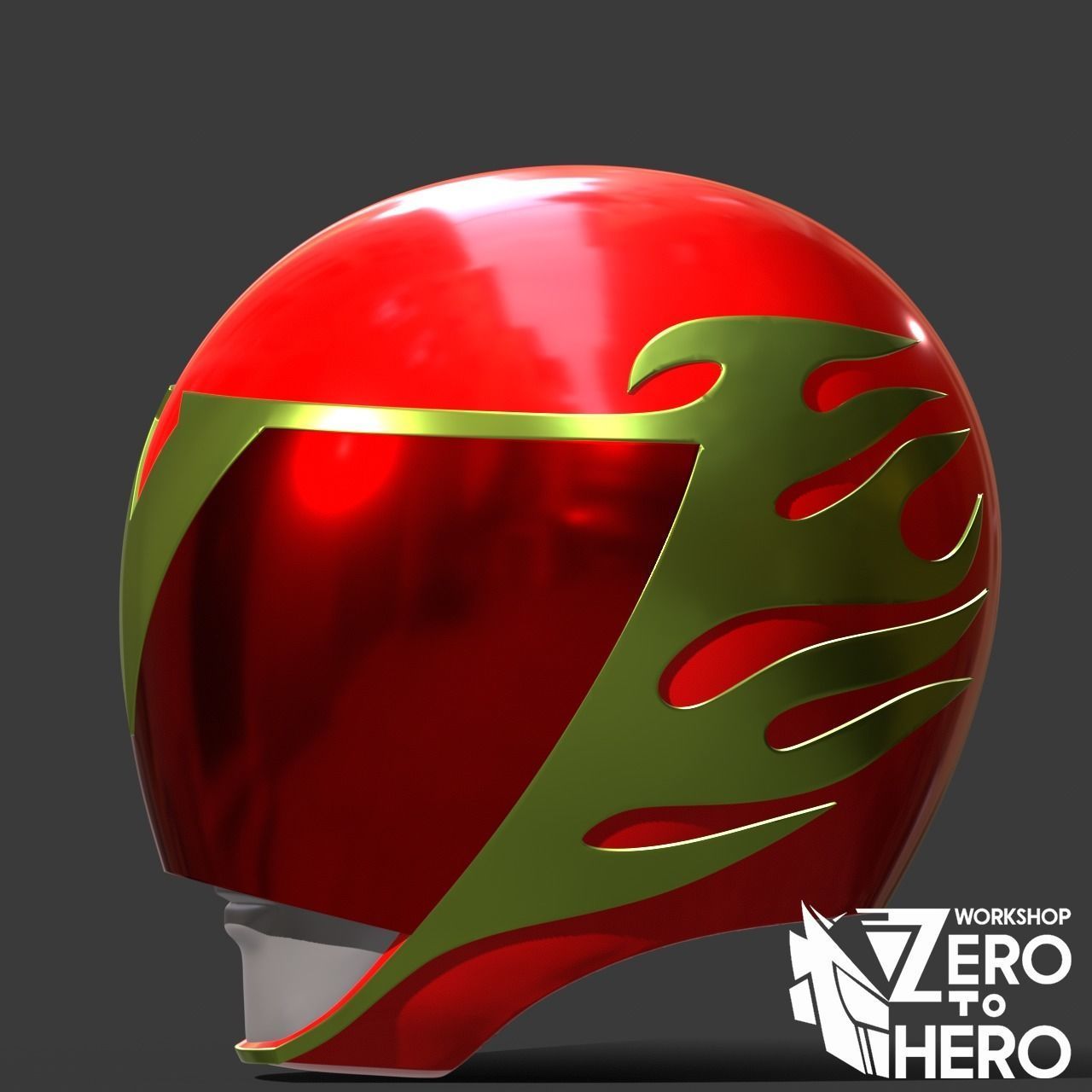 Super Sentai Akared Helmet 3D print model_2