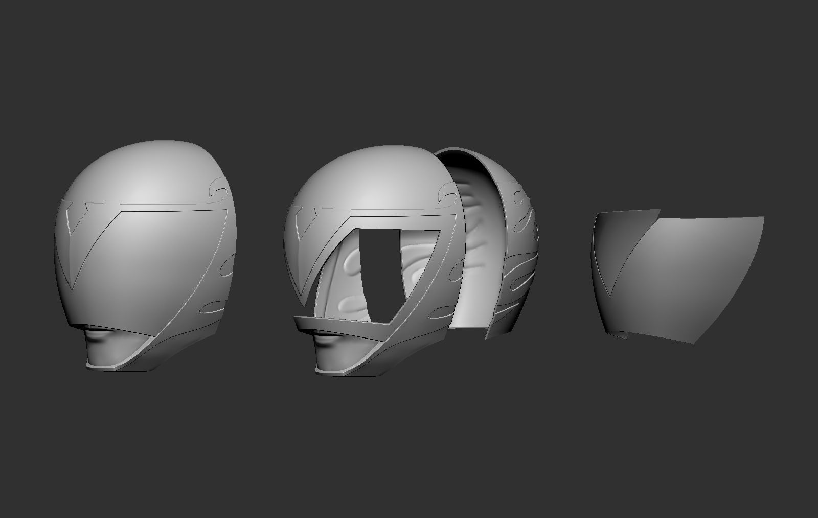 Super Sentai Akared Helmet 3D print model_5