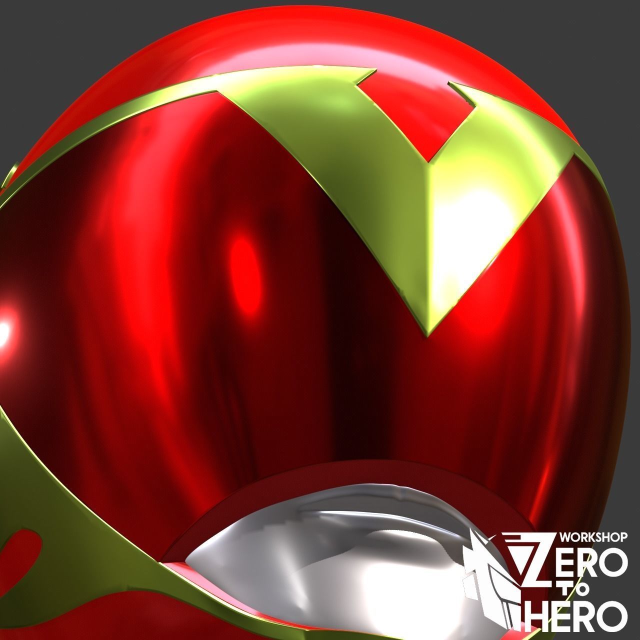Super Sentai Akared Helmet 3D print model_4