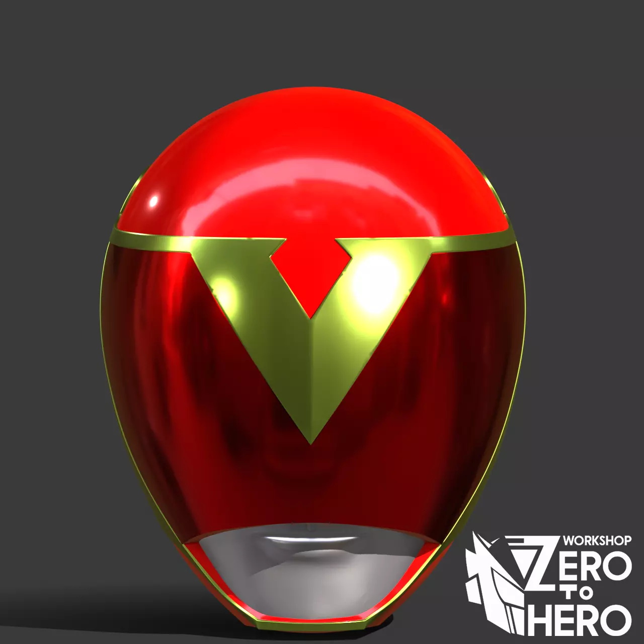Super Sentai Akared Helmet 3D print model_0