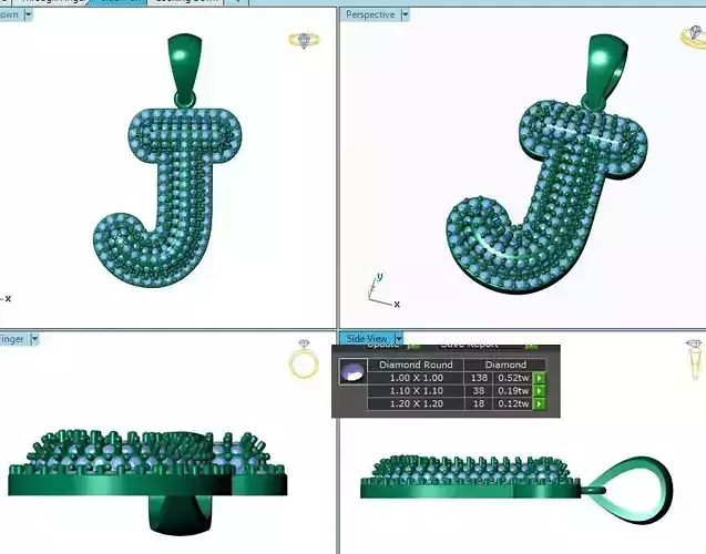ALPHABATE PENDANT - J