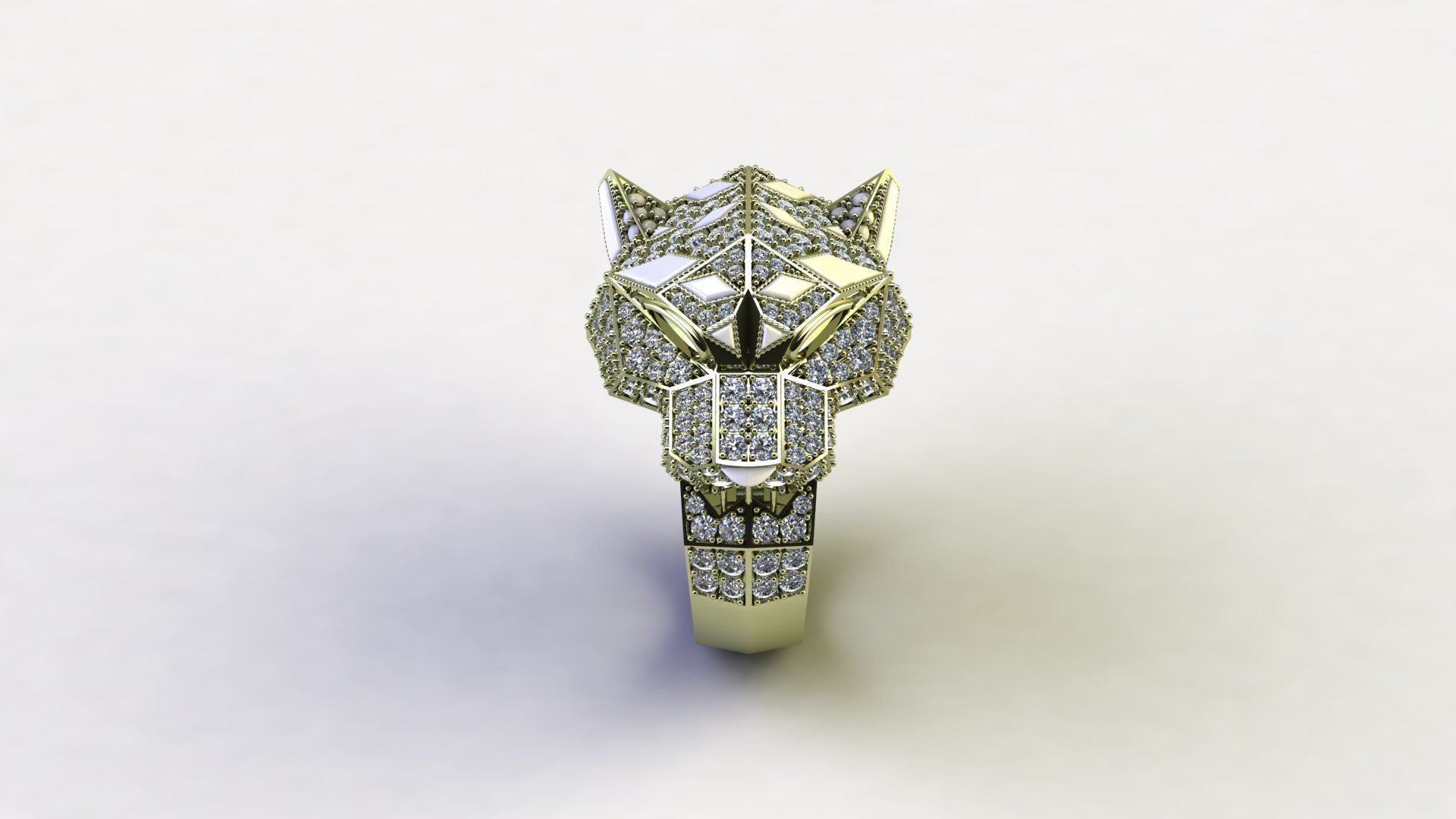 Tiger Ring 3D print model_3