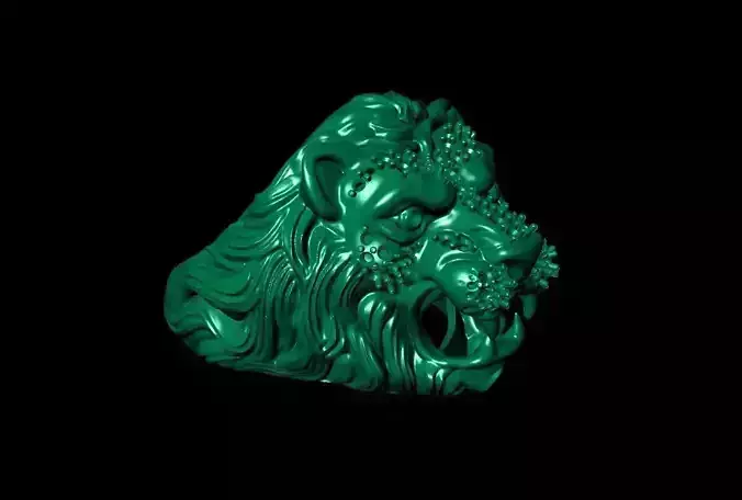 Tiger Ring TR Lion Ring 3D print model