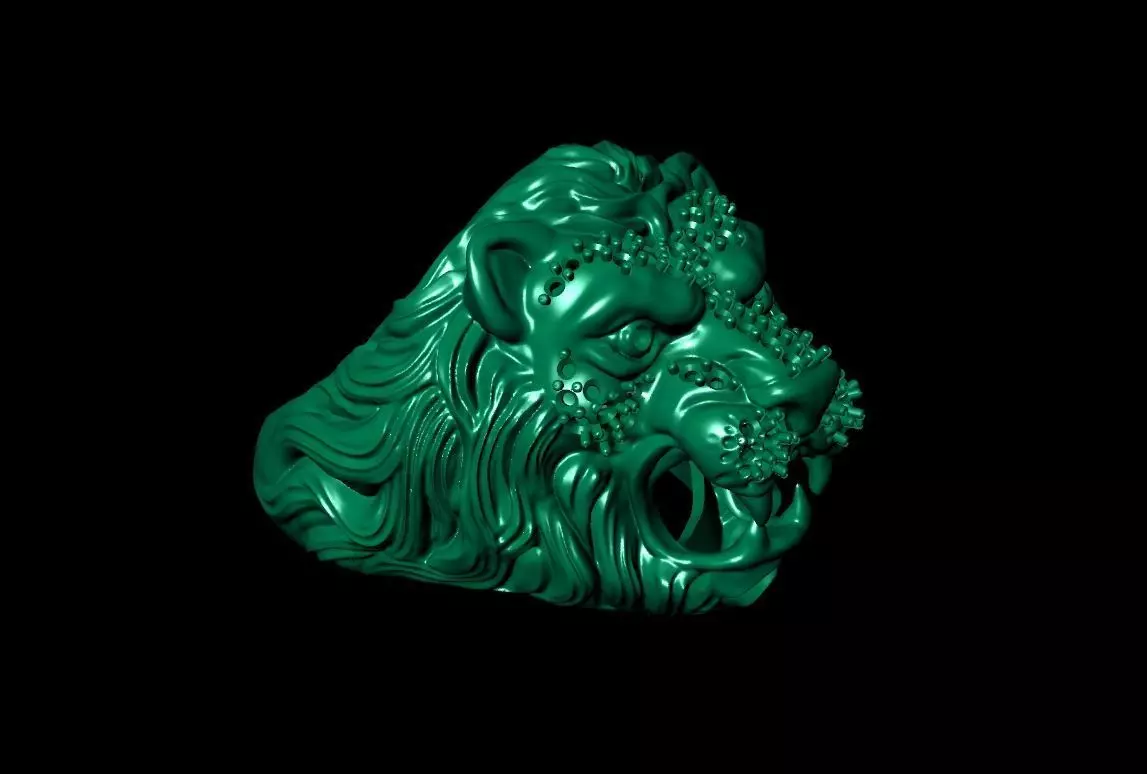 Tiger Ring TR Lion Ring 3D print model
