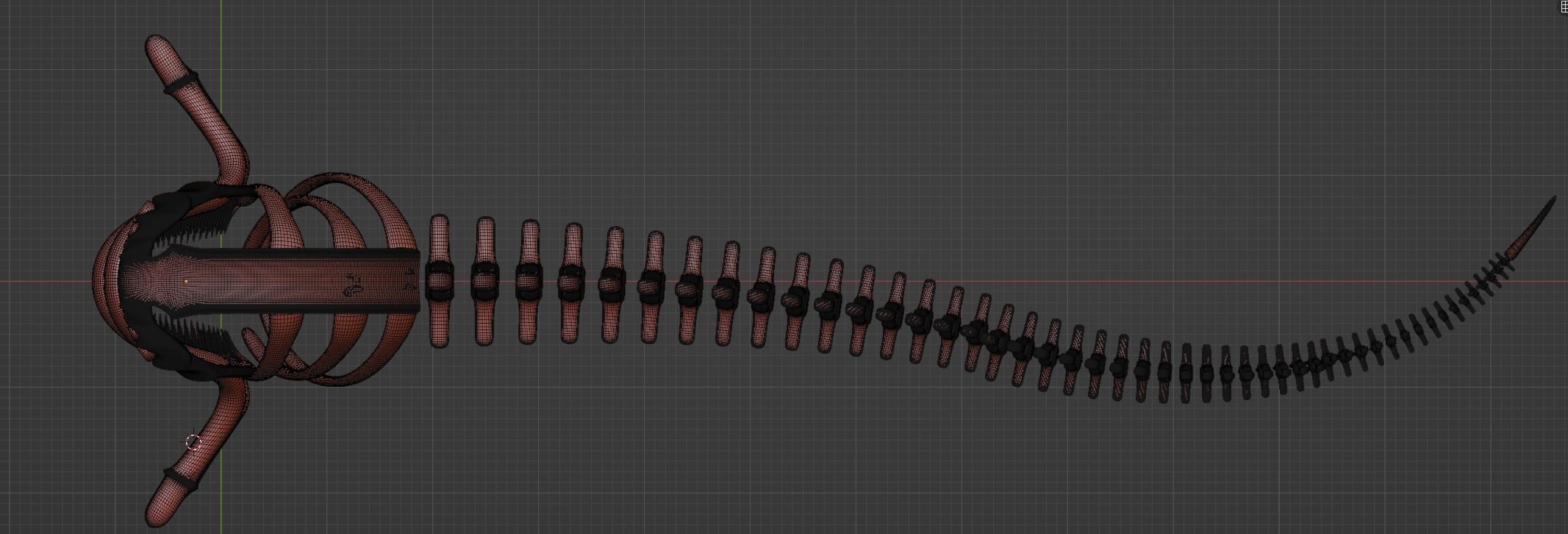 El Gran Maja Skeleton Low-poly 3D model_4