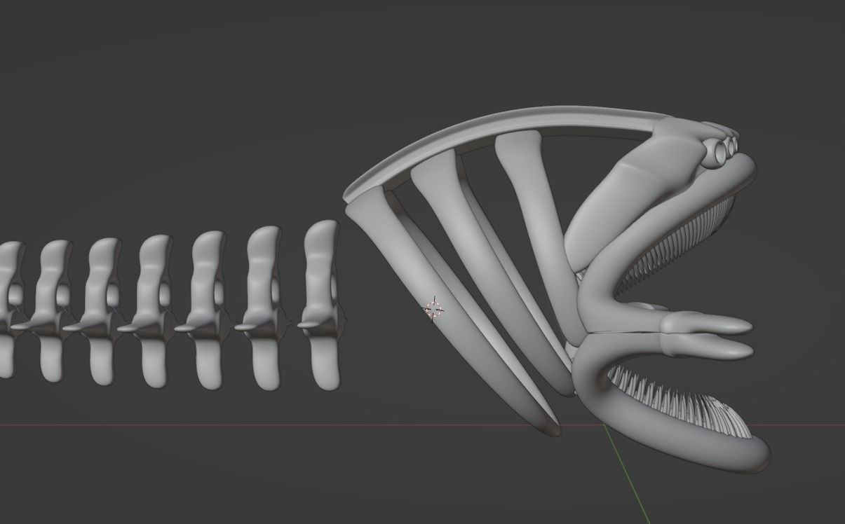 El Gran Maja Skeleton Low-poly 3D model_10