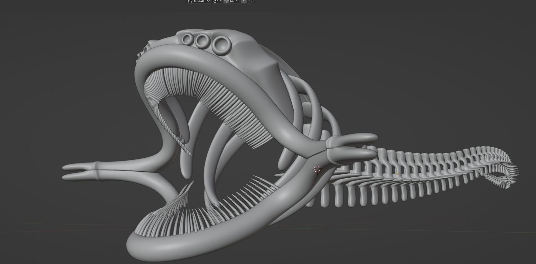 El Gran Maja Skeleton Low-poly 3D model_7