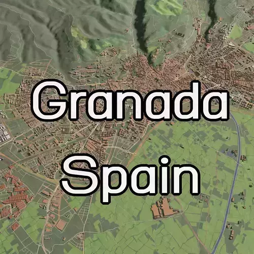 Granada Spain - city and urban 3D model