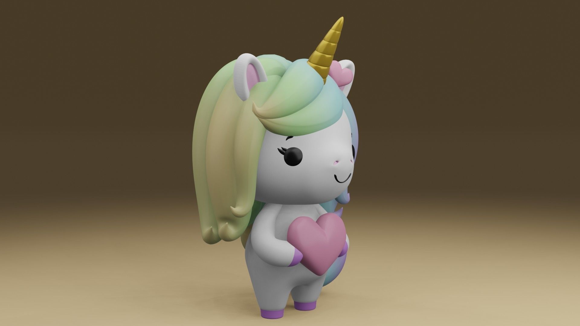 unicorn 3D print model_8