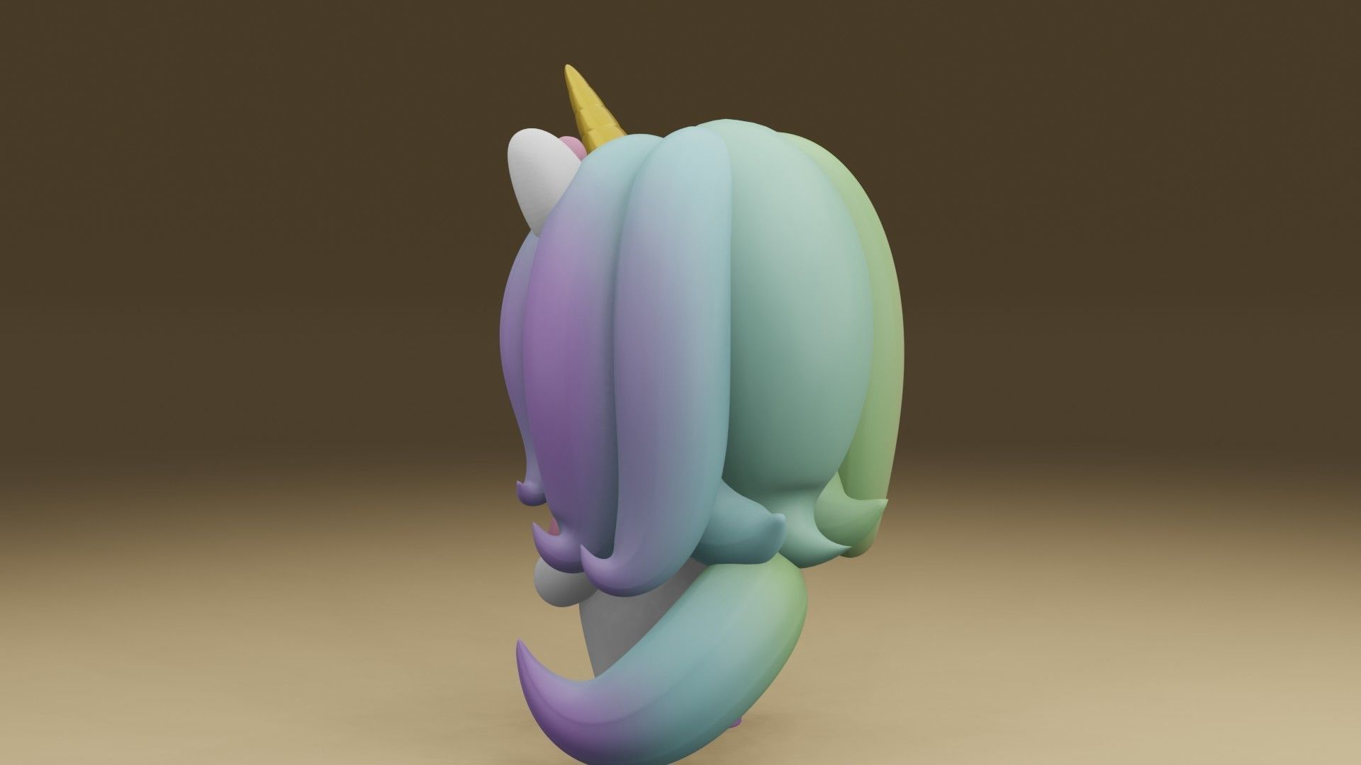 unicorn 3D print model_12