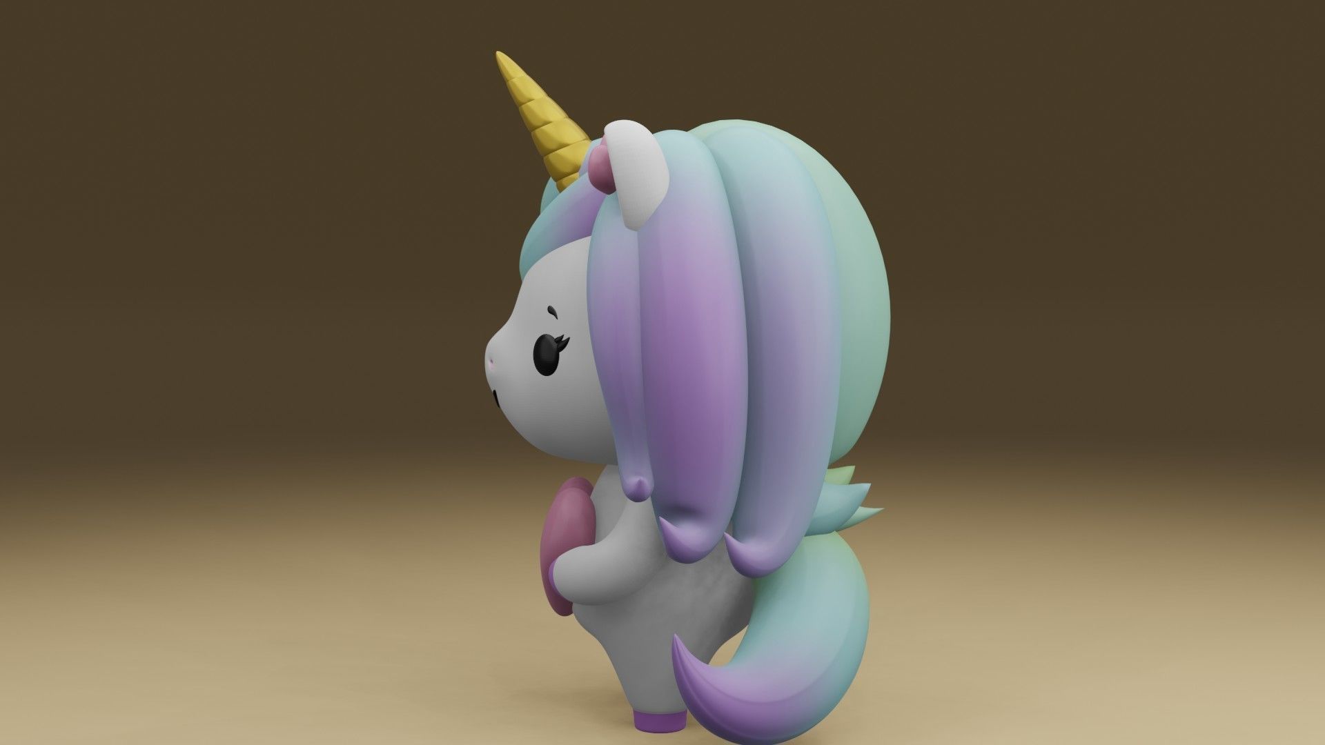 unicorn 3D print model_13