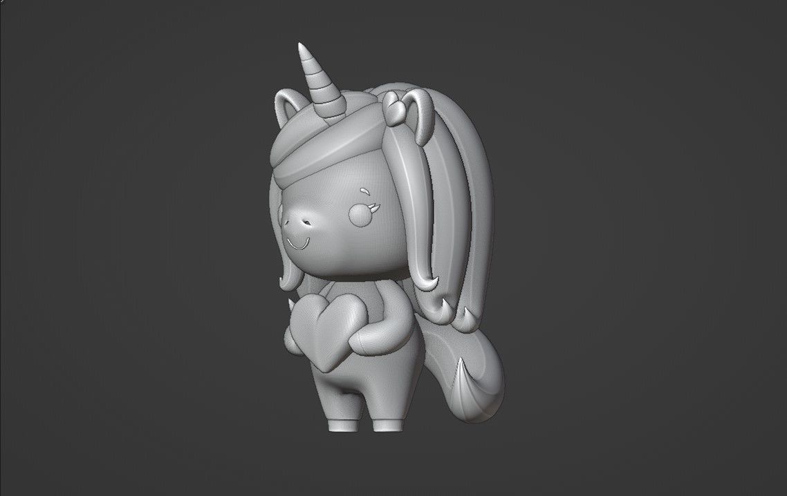 unicorn 3D print model_6