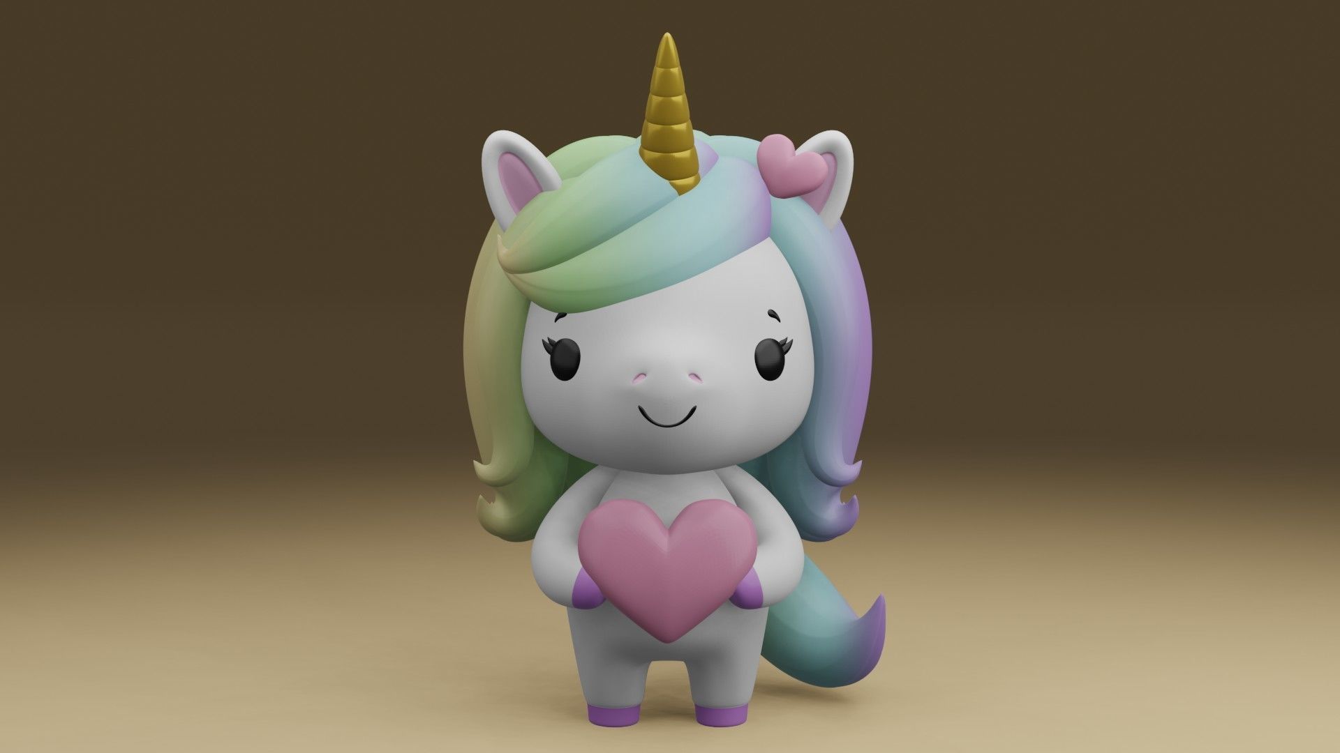 unicorn 3D print model_7