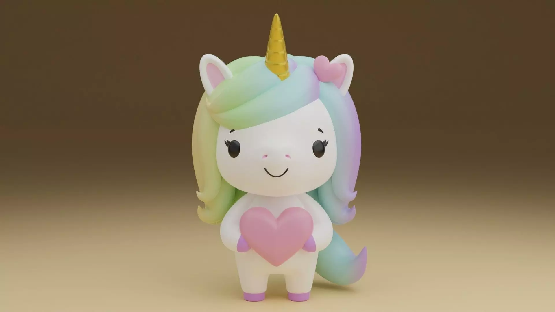 unicorn 3D print model_0