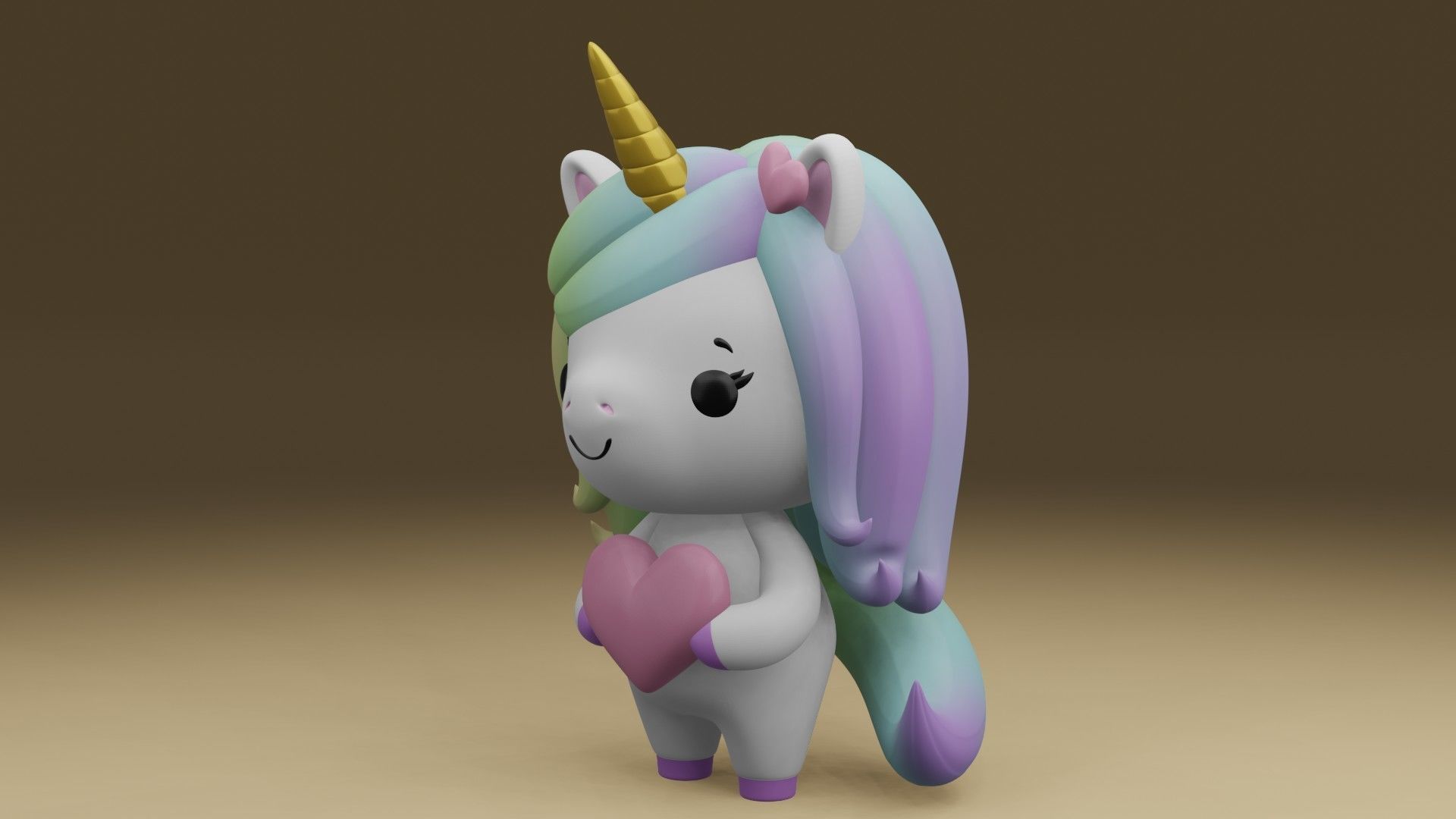 unicorn 3D print model_14
