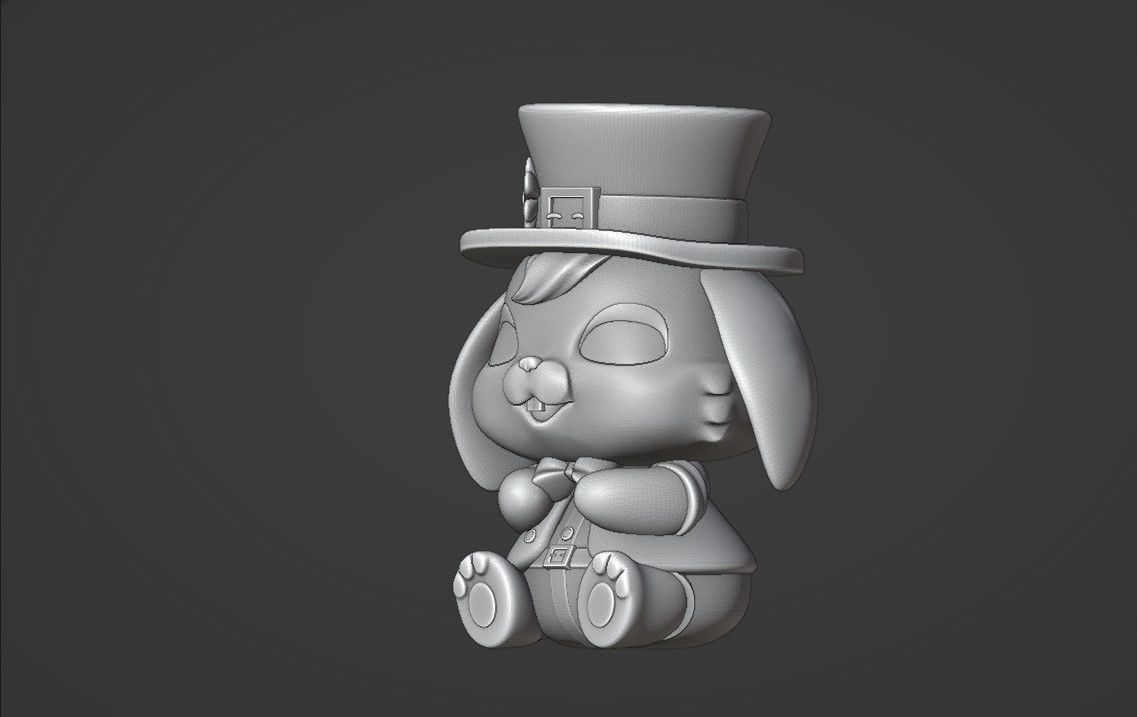 rabbit 3D print model_6