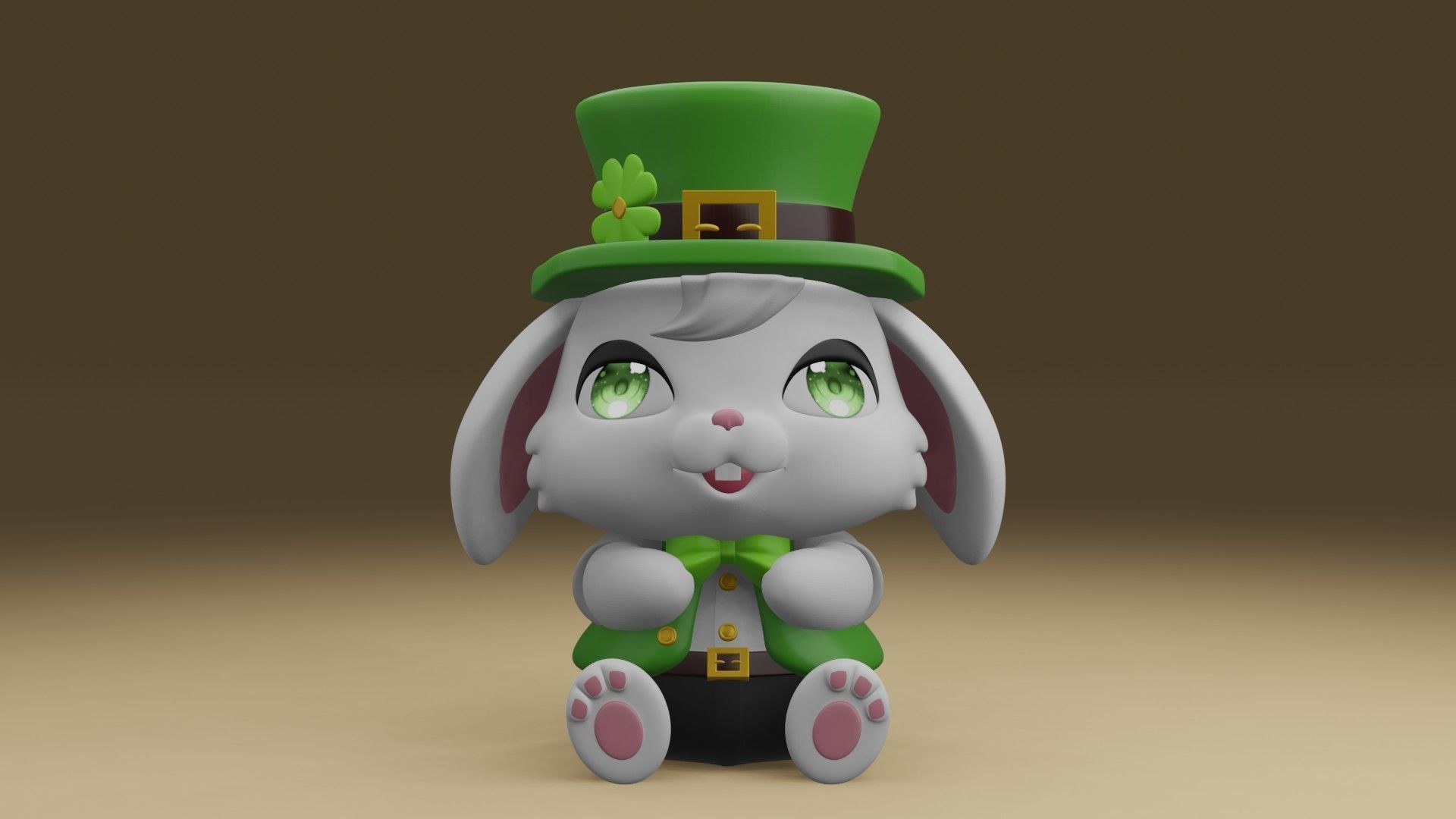 rabbit 3D print model_7