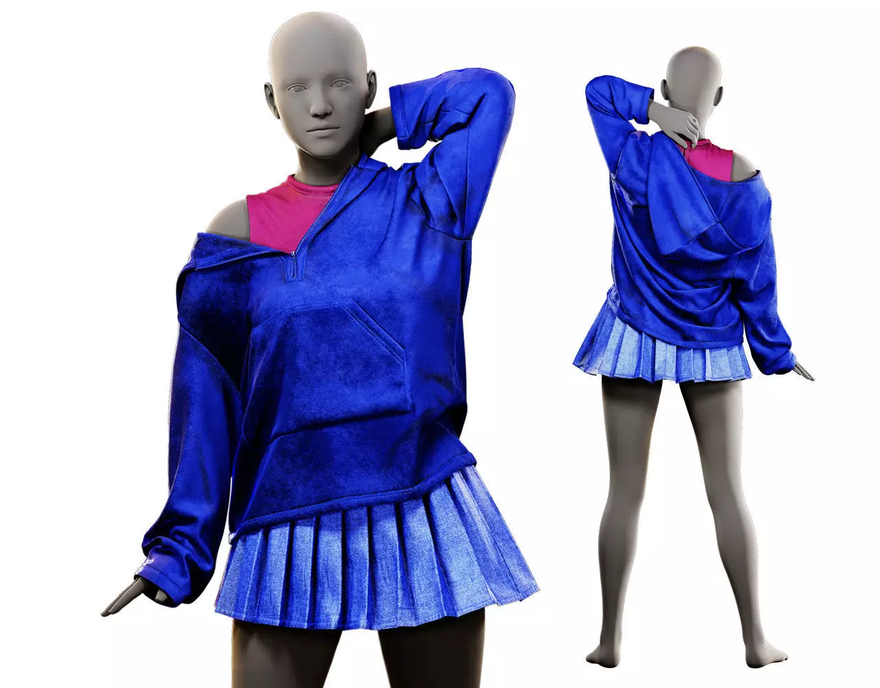 Girl outfit Free 3D model