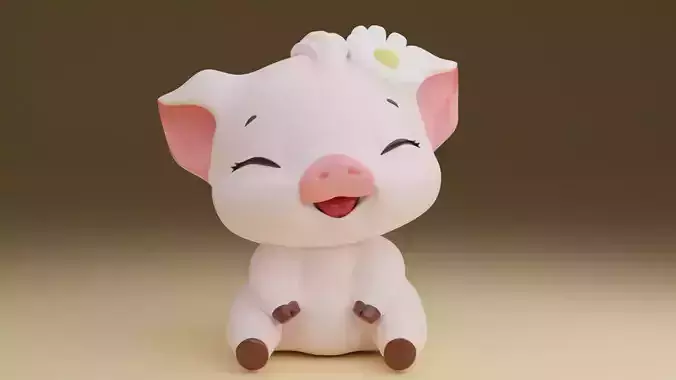 happy pig