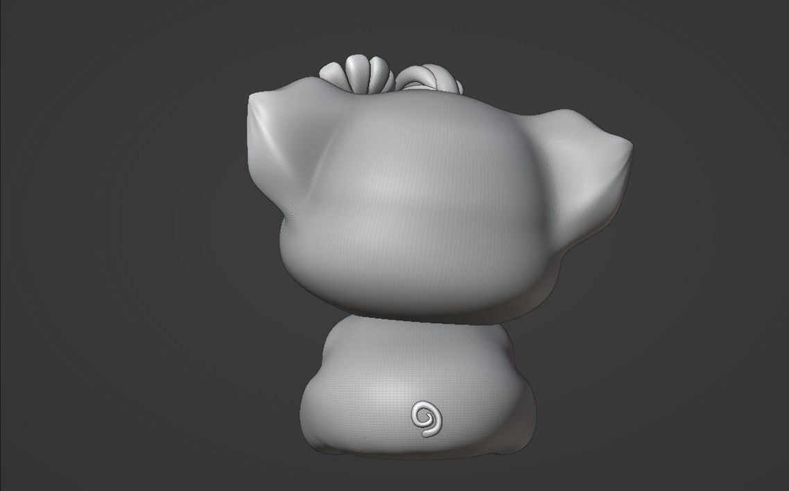 happy pig 3D print model_4