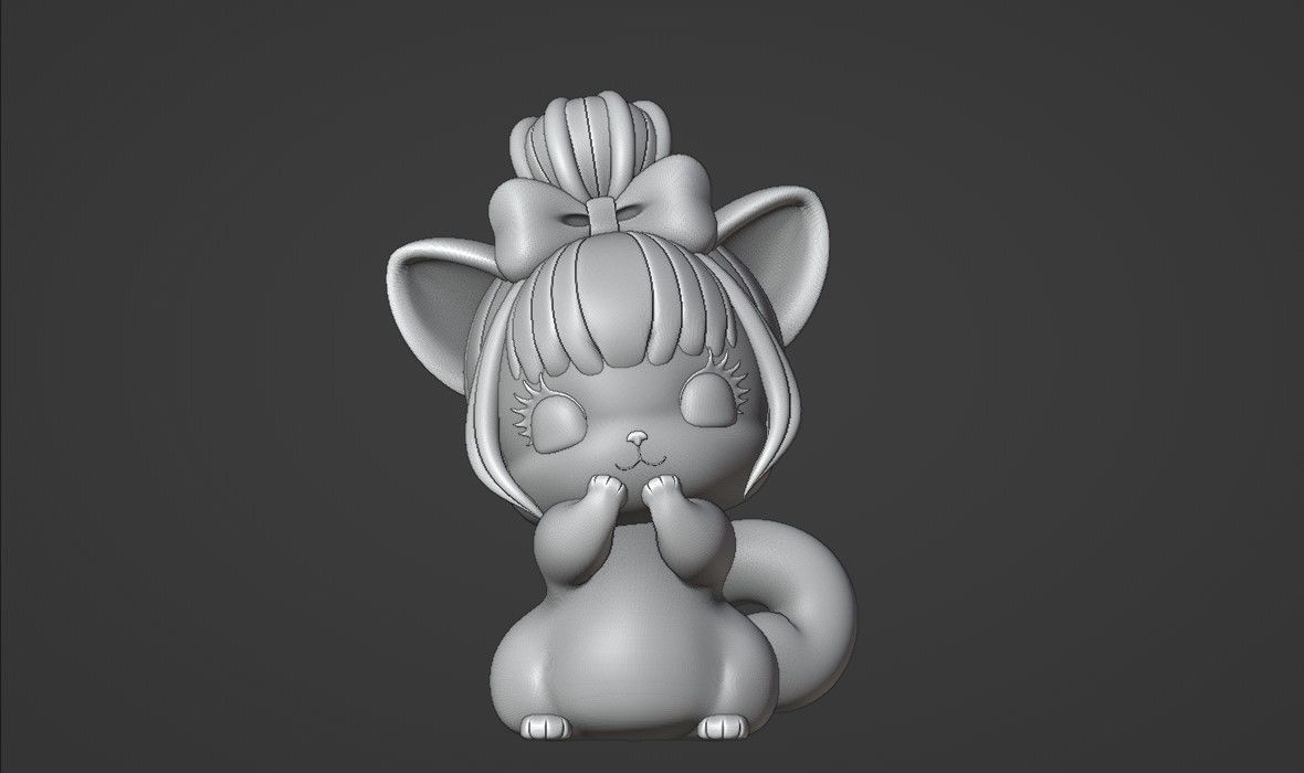 cat baby 3D print model_2