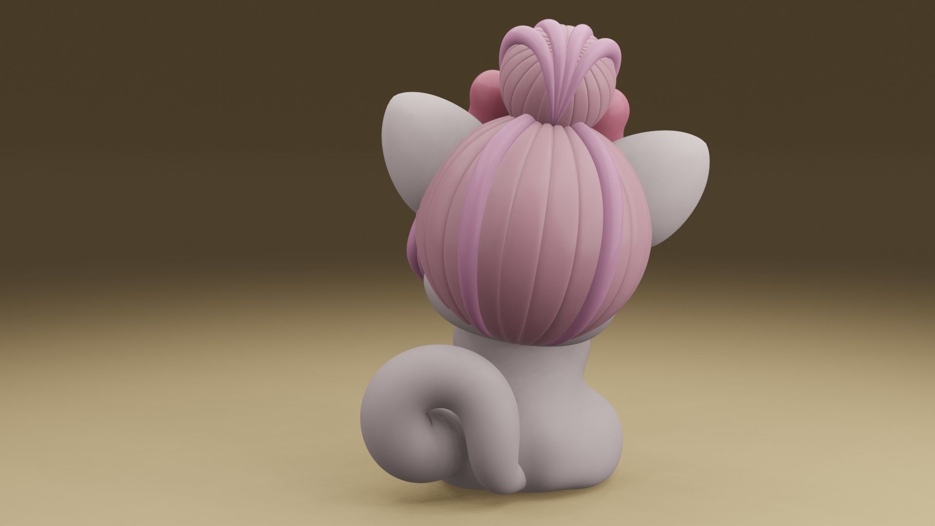 cat baby 3D print model_11