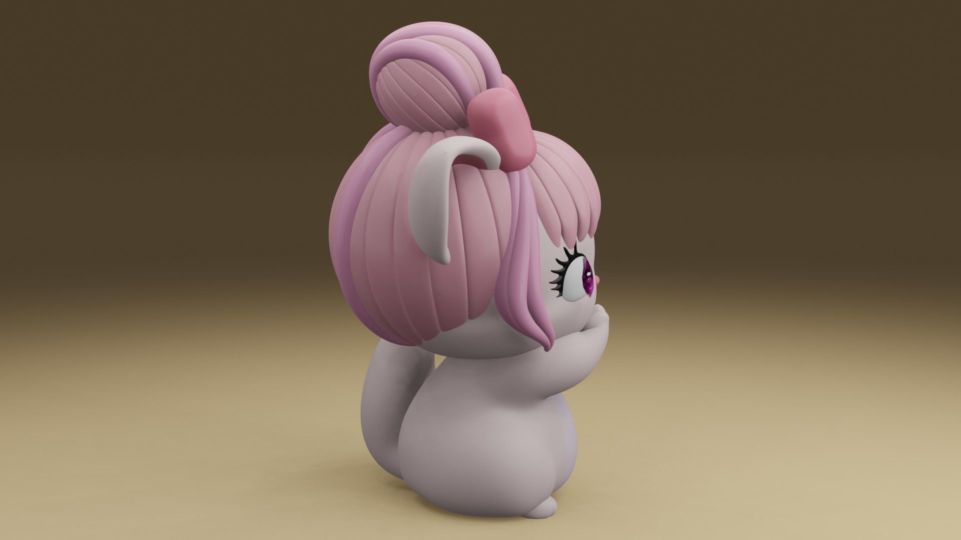 cat baby 3D print model_9