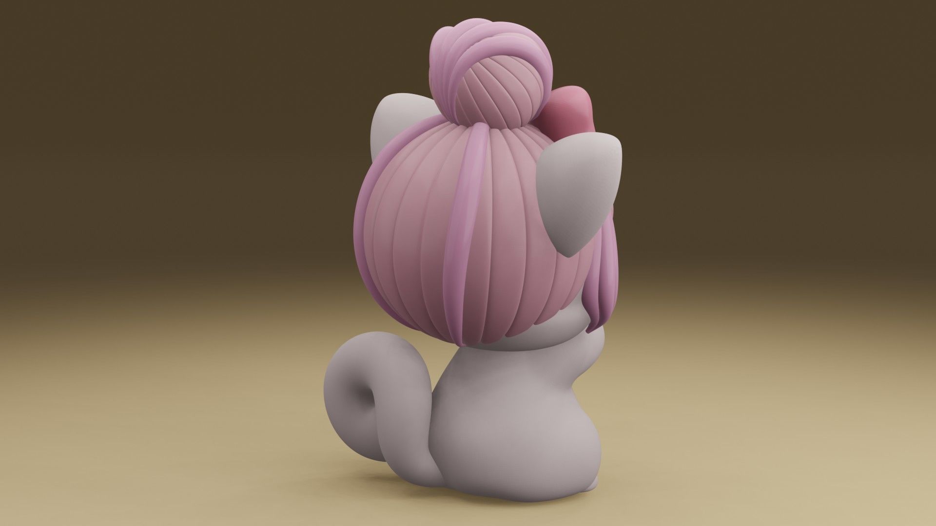 cat baby 3D print model_10