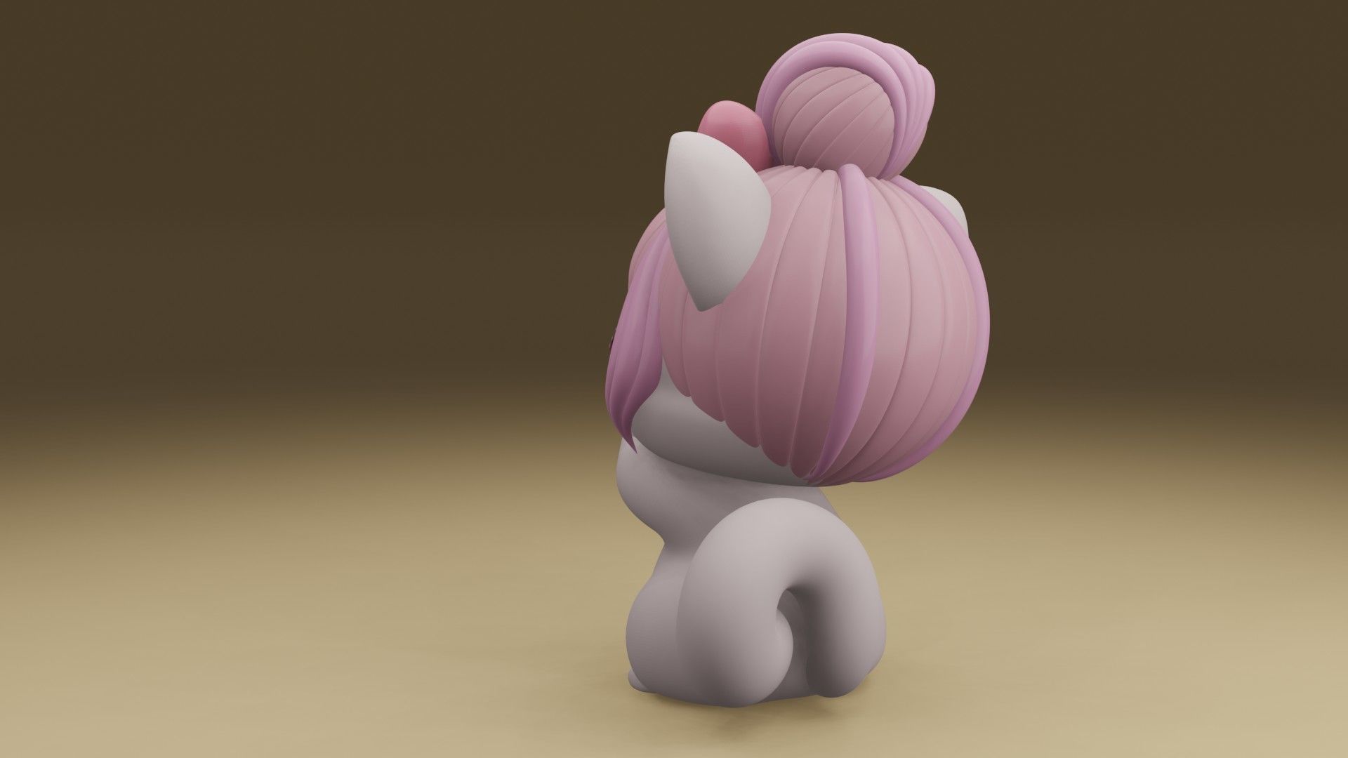 cat baby 3D print model_12