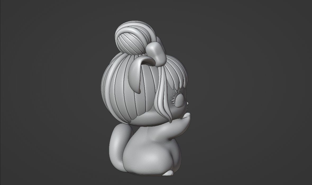 cat baby 3D print model_3