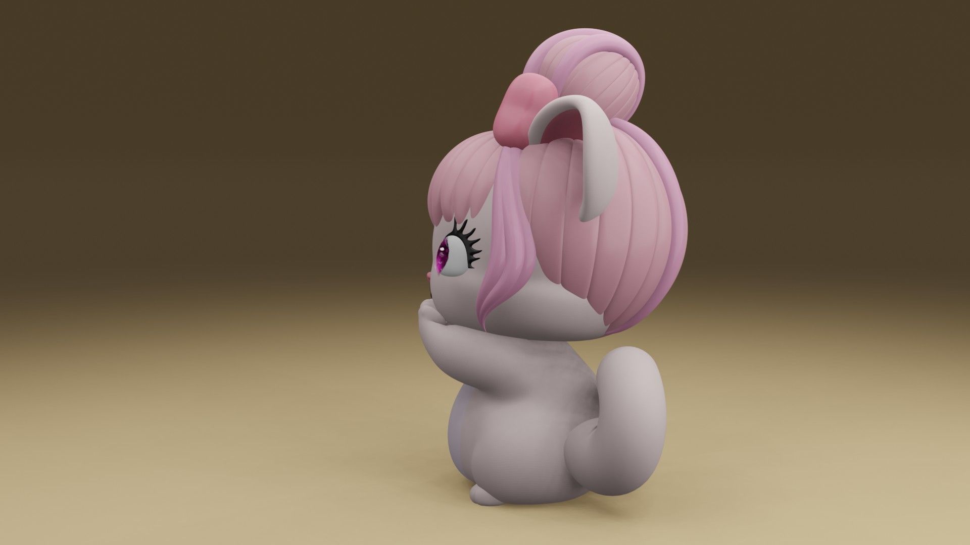 cat baby 3D print model_13