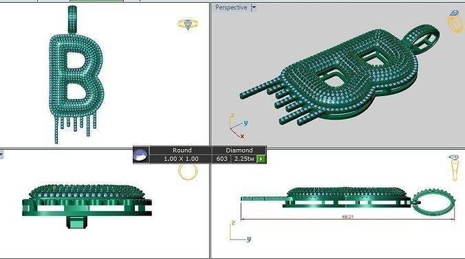 ALPHABATE PENDANT - B 3D print model