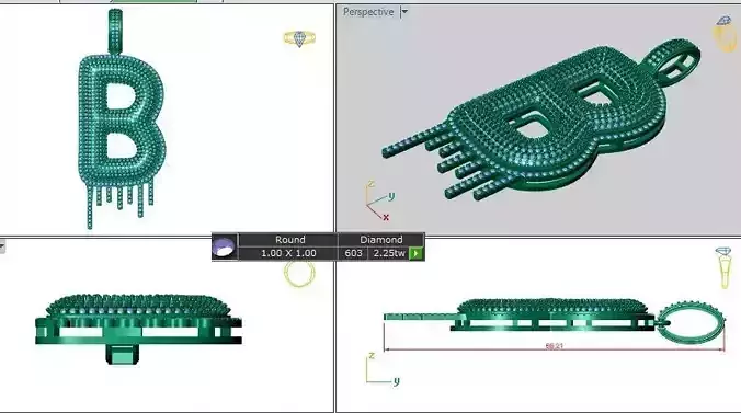ALPHABATE PENDANT - B