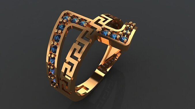 Hellenic Key Ring 4gm-17MM 3D print model