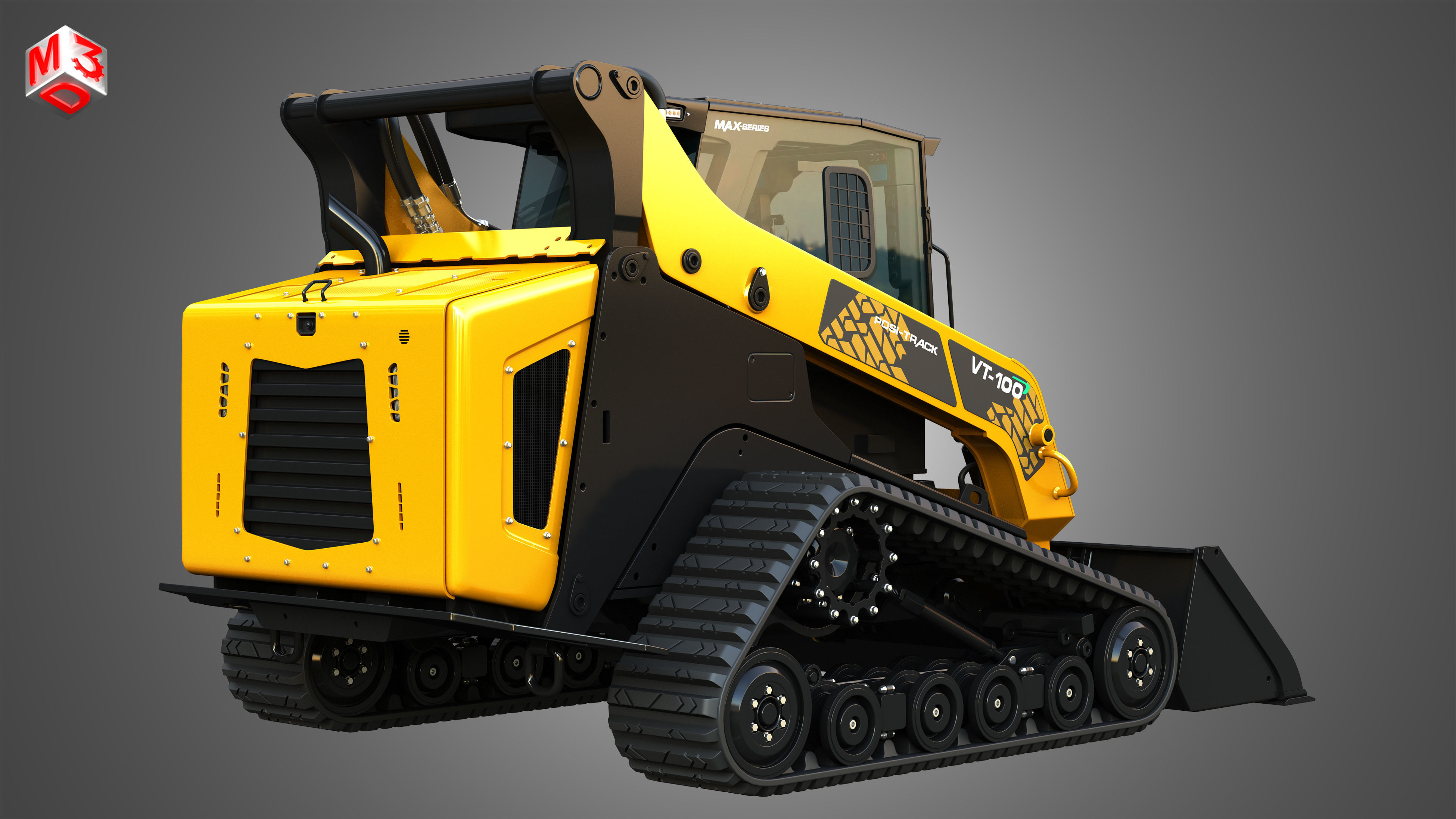 TL100VS - VT100 Compact Track Loaders 2 in 1 3D Model Collection_4